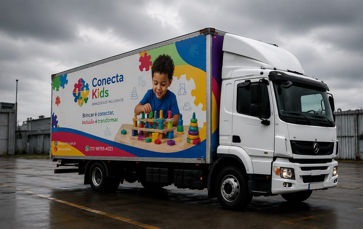 Frota envelopada com comunicação visual corporativa